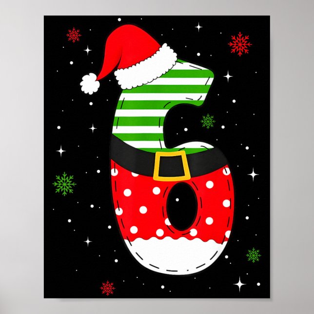 Poster Six Seven Matching 67 Christmas Santa Hat Meme Gen (Frente)