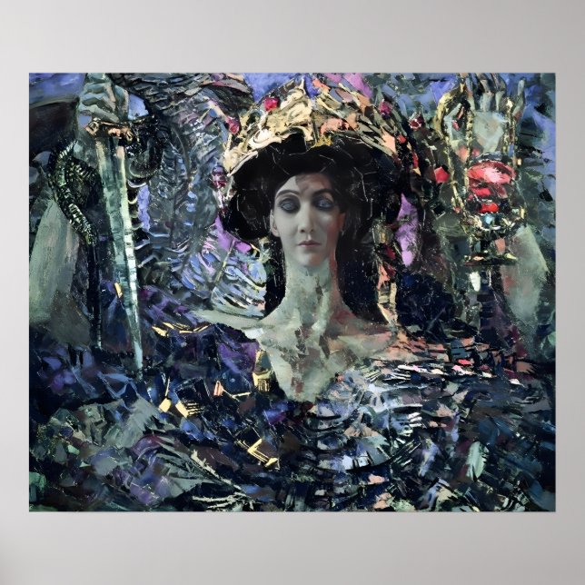 Poster Six-winged Seraphim (Azrael) by Mikhail Vrubel (Frente)