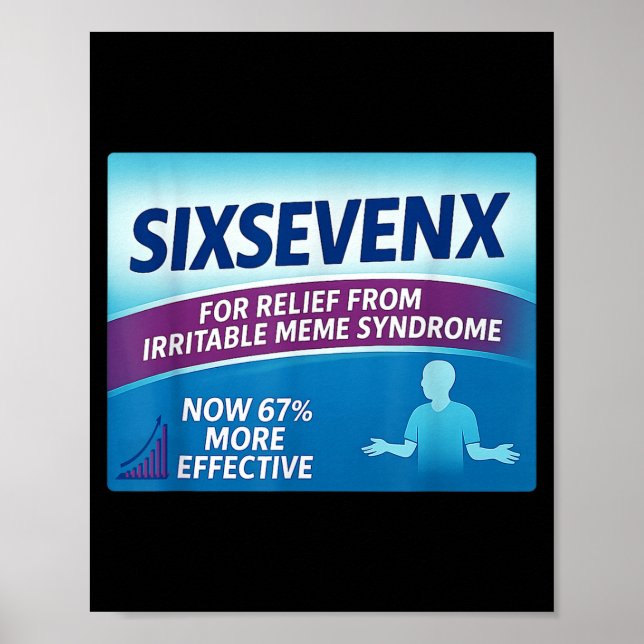 Poster Sixsevenx Relief From Meme Numbers Parody Teacher  (Frente)