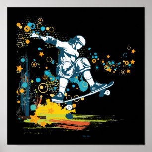 Poster sk8er vetor skateboarder