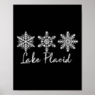 Poster Skate de Esqui Esportivo de Neve Snowflake Snow Wi