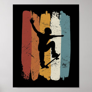 Poster skate de vintagem retrô