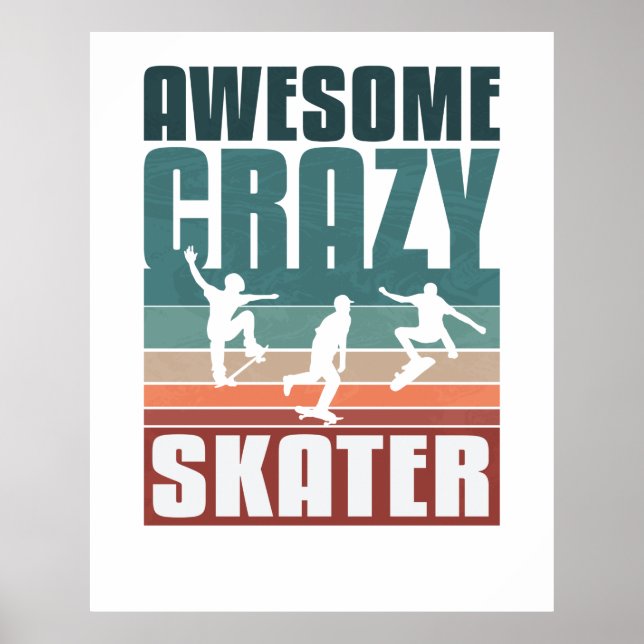 Poster skate de vintagem retrô (Frente)