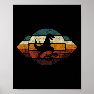 Poster Skate Elétrico Vintage Retro Flutuante T-rex O