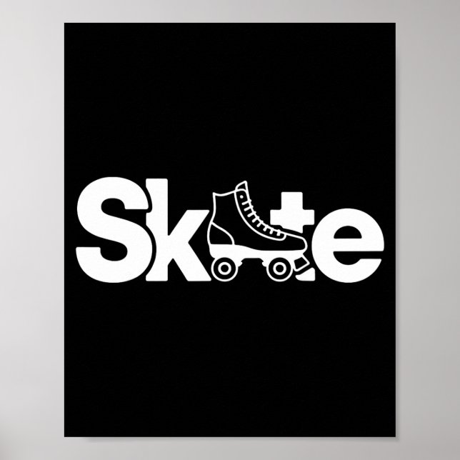 Poster Skate Roller Skate Roller Skating Roller Skater  (Frente)