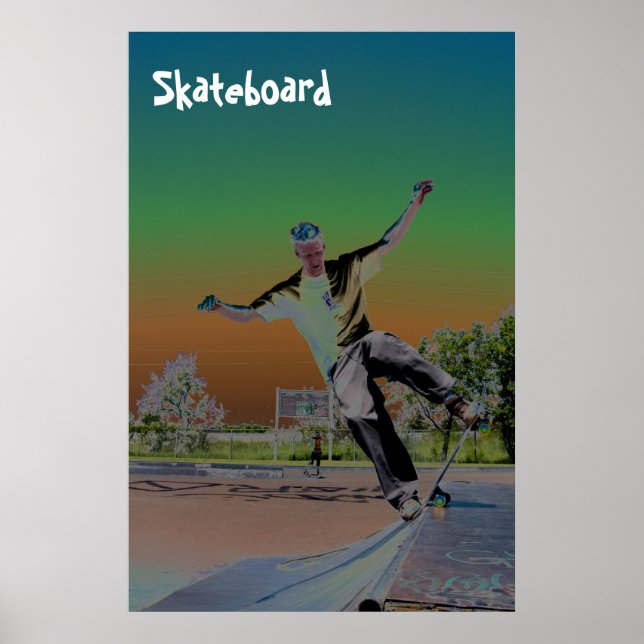 Poster skate solorizado (Frente)