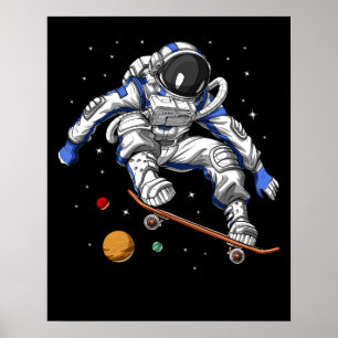 Poster Skateboard do Astronauta Espacial