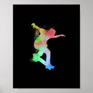 Poster Skateboard Skateboarder Esparrro de água Skater - 
