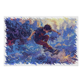 Póster Skateboard Surfing - Skateboarder