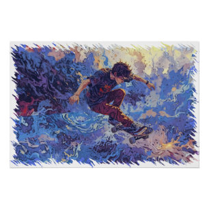 Póster Skateboard Surfing - Skateboarder