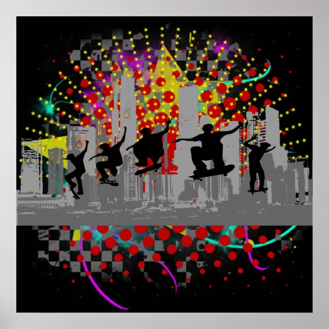 Póster Skateboard Urbano (Frente)
