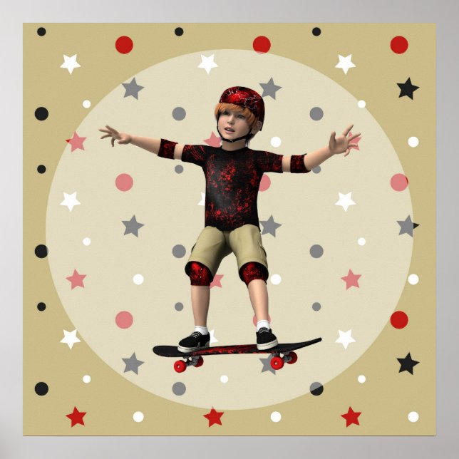 Póster Skateboarder (Frente)