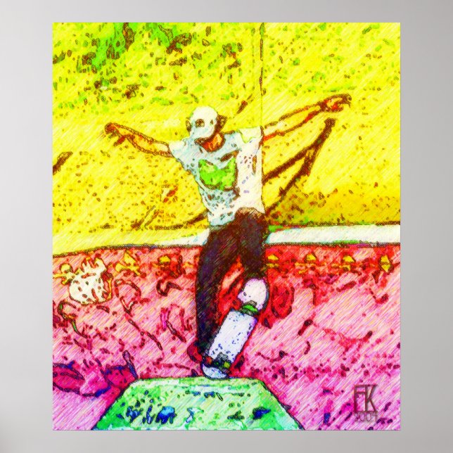Póster skateboarder 12 (Frente)