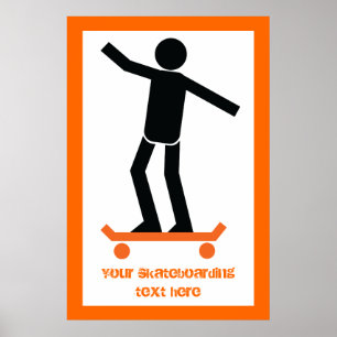 Poster Skateboarder no skate personalizado