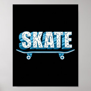 Poster Skateboarder Skate Skateboard Homens Mulheres Cria