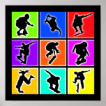 Poster Skateboarders Pop Art<br><div class="desc">Colagem de pop de skate.</div>