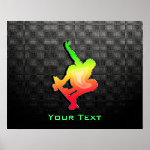 Poster Skateboarding lustroso