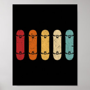Poster Skateboarding Patinação Skate Skater Retro Sk