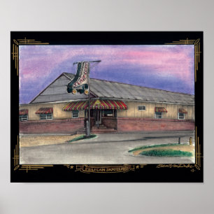 Póster skateland do pelicano