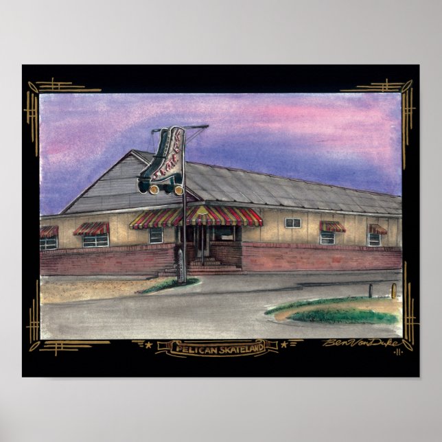 Póster skateland pelicano (Frente)