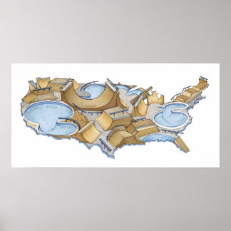 Póster SkatePark EUA