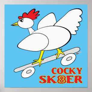 Póster Skater Cocky