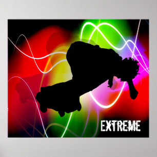 Póster Skater elétrico do espectro