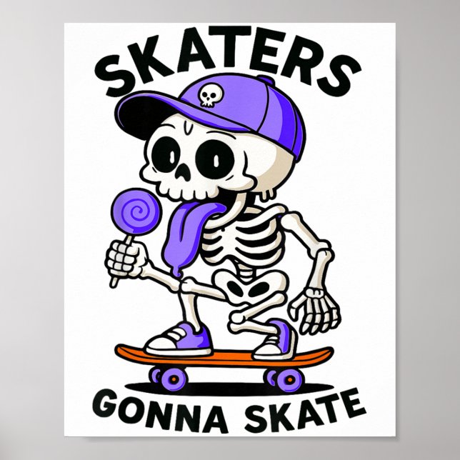 Poster Skater GonSkate, Skateboard Skeleton Lolli (Frente)