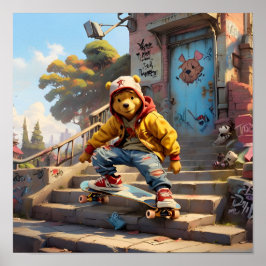 Poster Skater Winnie o Pooh 1