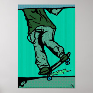 Póster skaters2-aqua