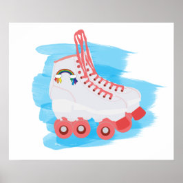 Poster Skates de cilindro com barra de cores d'água