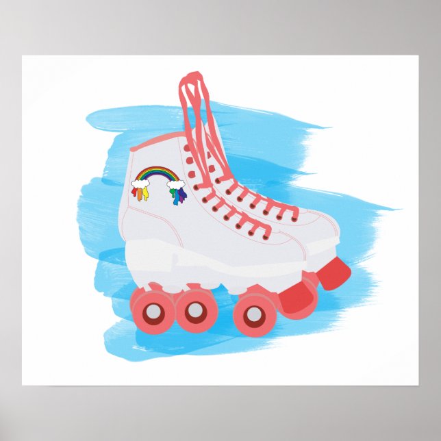 Poster Skates de cilindro com barra de cores d'água (Frente)