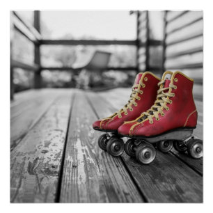 Póster Skates de rolo retros