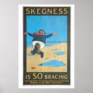 Poster Skegness, Inglaterra Viagens vintage