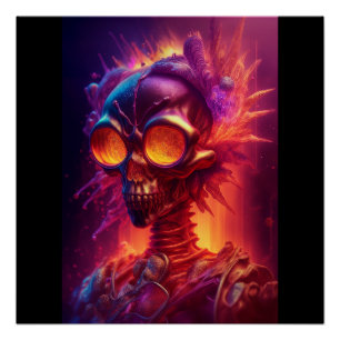 Póster Skeleto Zombie