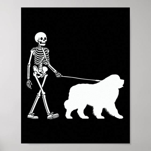 Poster Skeleton Andando Um Cachorro Terra Nova Saída (Frente)