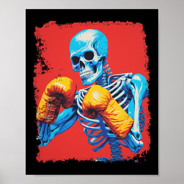 Poster Skeleton Boxing (Frente)