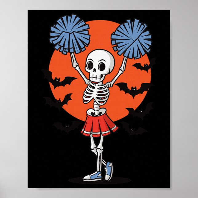 Poster Skeleton Cheerleader Cheerleading _3  (Frente)