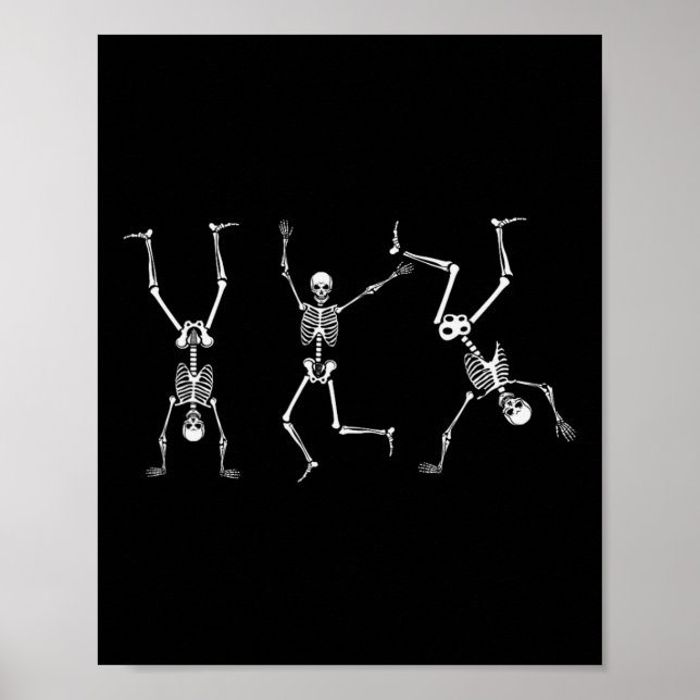 Poster Skeleton Dance Challenge Esqueleto Assustador do H (Frente)