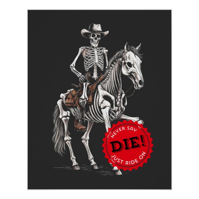 Póster Skeleton de Cavalo Estranho (Frente)