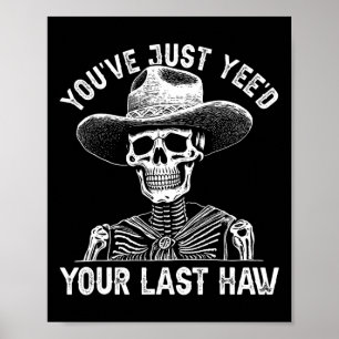 Poster Skeleton de Cowboy das Halloween - País Yee, o seu