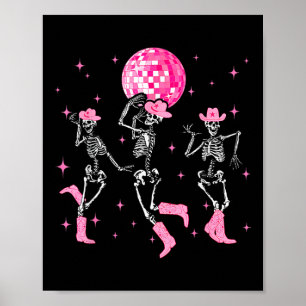 Poster Skeleton Disco Cowboy Skeleton