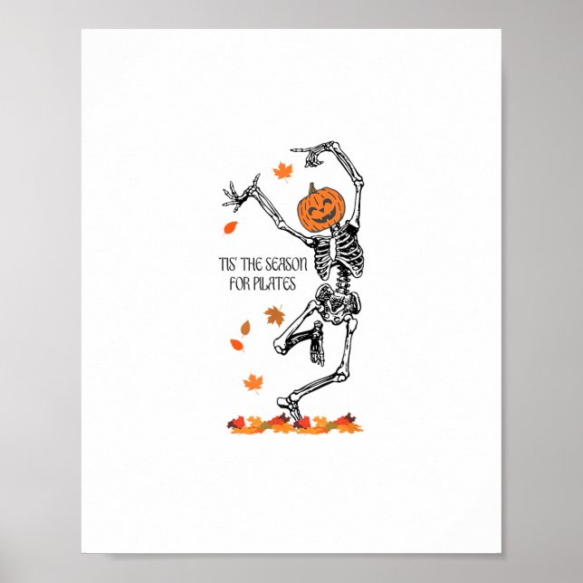 Poster Skeleton Esta É A Época Para Pilotos Meditamenteir (Frente)