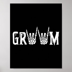 Poster Skeleton Groom Wedding Recem casados Spooky Hallow