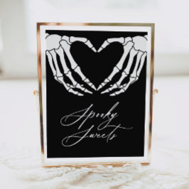 Poster Skeleton Halloween Chá de fraldas Spooky Sweets Si