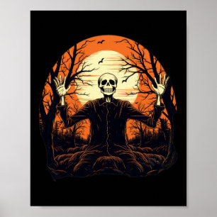 Poster Skeleton Halloween Para Homens