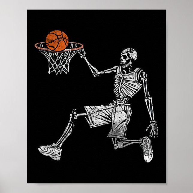 Poster Skeleton Halloween Sketll Player Dunler (Frente)