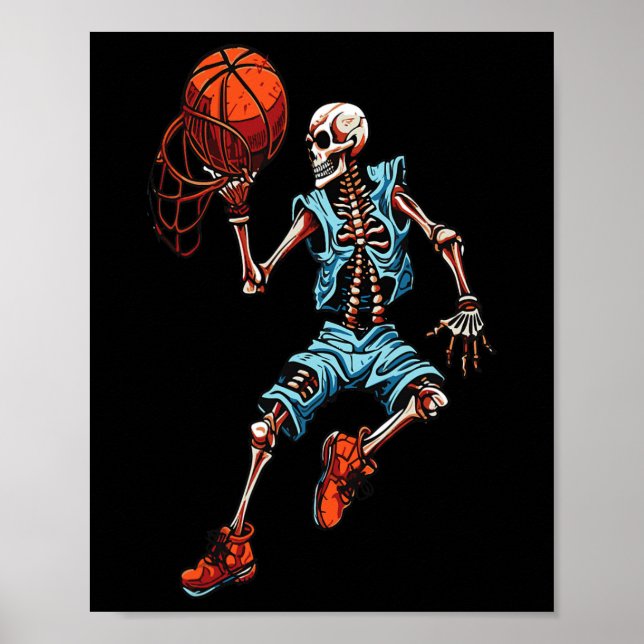 Poster Skeleton Halloween Spooky Dunking Skull (Frente)