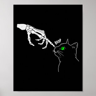 Poster Skeleton Hand Boop no Dia de as Bruxas engraçado d