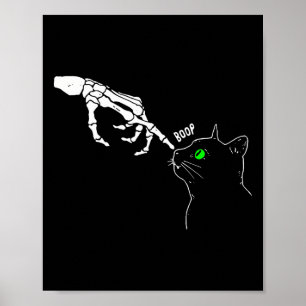 Poster Skeleton Hand Boop no Dia de as Bruxas engraçado d